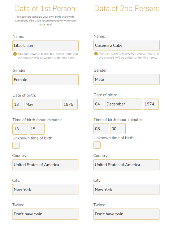Chinese Astrology - Relationship analysis